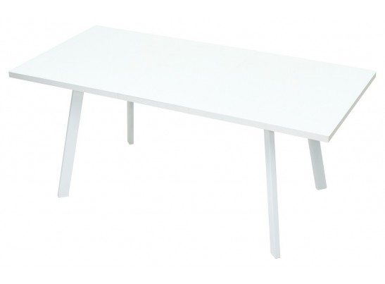 Стол ФИН 120 Белый, стекло/Белый каркас в Набережных Челнах