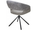 Стул EMBER 360 град. поворот. 7525-180 Серый, велюр/ ENJOY-451 Серый, ткань/ Черный, ®DISAUR в Набережных Челнах
