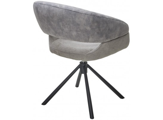 Стул EMBER 360 град. поворот. 7525-180 Серый, велюр/ ENJOY-451 Серый, ткань/ Черный, ®DISAUR в Набережных Челнах