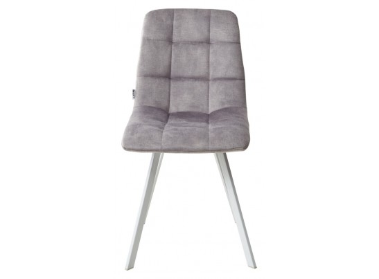 Стул CHILLI SQUARE PK6015-03 (VBP203) античный cеребристо-серый, велюр/ белый каркас в Набережных Челнах