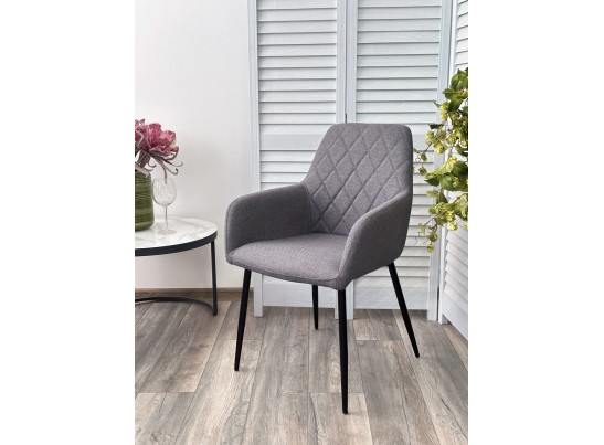 Стул NOVARA Barrel-97 Антрацит, ткань / черный каркас / Товарный знак DISAUR в Набережных Челнах