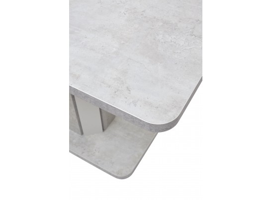 Стол STORK 120 Белый бетон/ Белый в Набережных Челнах