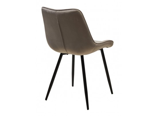 Стул MIAMI G062-37 светло-серый, велюр/ черный каркас в Набережных Челнах