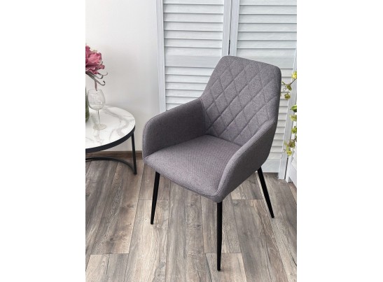 Стул NOVARA Barrel-97 Антрацит, ткань / черный каркас / Товарный знак DISAUR в Набережных Челнах