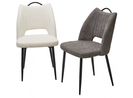 Стул JANETY UF998-15 серый, букле / черный каркас / Товарный знак DISAUR в Набережных Челнах