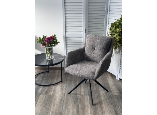 Стул MEADOW 360 град. поворот. Темно-серый XD841-16, букле / черный каркас, ®DISAUR в Набережных Челнах