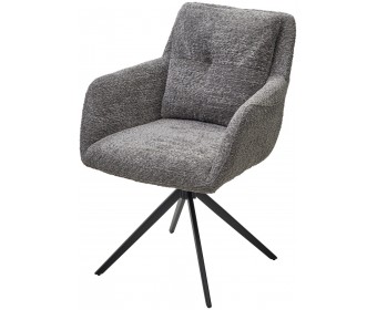 Стул MEADOW 360 град. поворот. Темно-серый XD841-16, букле / черный каркас, ®DISAUR
