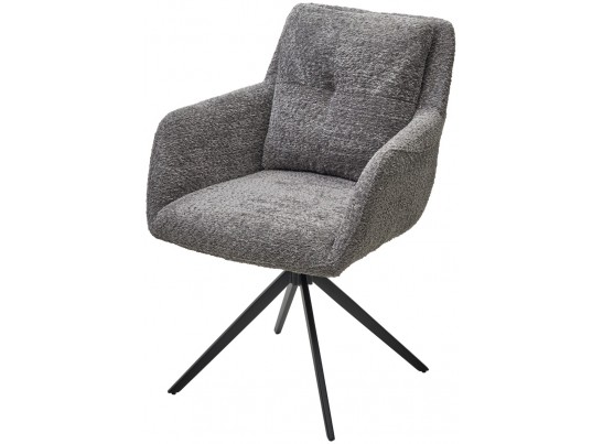 Стул MEADOW 360 град. поворот. Темно-серый XD841-16, букле / черный каркас, ®DISAUR в Набережных Челнах