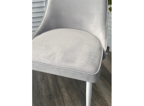 Стул NEPAL-P СВЕТЛО-СЕРЫЙ BM-4, велюр/ белый каркас в Набережных Челнах