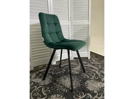 Стул CHILLI SQUARE BLUVEL-78 GREEN, велюр / черный каркас в Набережных Челнах