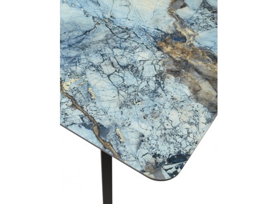 Стол АРУБА 140 нераздвижной МАГЕЛЛАН, стекло/ ЧЕРНЫЙ каркас в Набережных Челнах