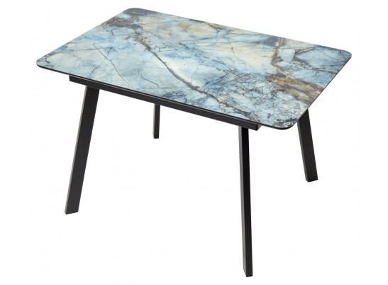 Стол АРУБА 140 нераздвижной МАГЕЛЛАН, стекло/ ЧЕРНЫЙ каркас в Набережных Челнах