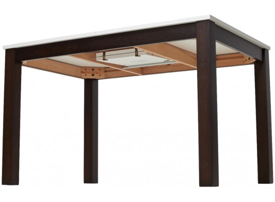 Стол TME-6931 MBH SWEDEN белый мрамор / BB темный орех M-City в Набережных Челнах