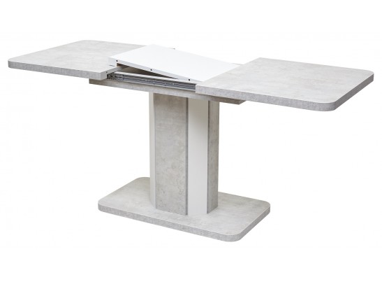 Стол STORK 120 Белый бетон/ Белый в Набережных Челнах