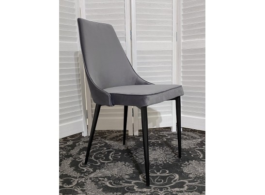 Стул NEPAL-P СЕРЫЙ #27, велюр/ черный каркас в Набережных Челнах