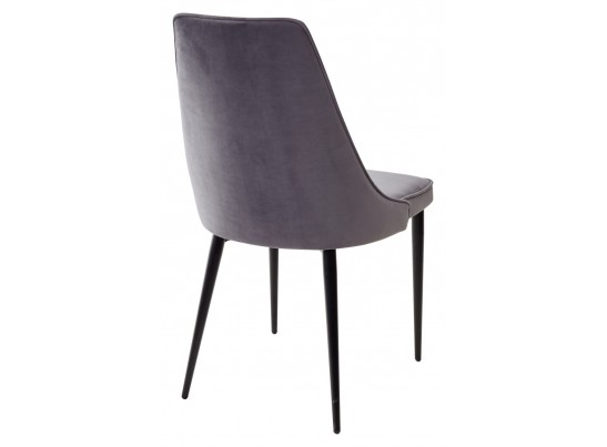 Стул NEPAL-P СЕРЫЙ #27, велюр/ черный каркас в Набережных Челнах