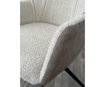 Стул BREVIS 180 град. поворот. XD841-02 Бежевый, букле/ GINO-101 Бежевый, ткань/ Черный, ®DISAUR Стул BREVIS 180 град. поворот. XD841-02 Бежевый, букле/ GINO-101 Бежевый, ткань/ Черный, ®DISAUR