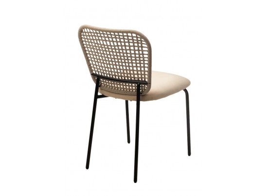 Стул JUNO G062-03 светлый беж, велюр / черный каркас в Набережных Челнах