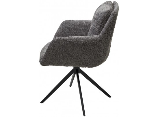 Стул MEADOW 360 град. поворот. Темно-серый XD841-16, букле / черный каркас, ®DISAUR в Набережных Челнах