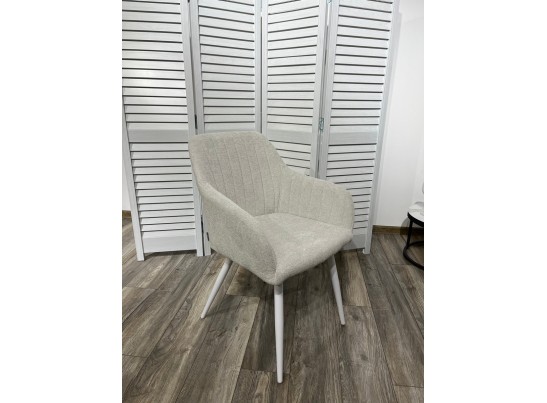 Стул BRANDY WZ2042-18 белая галька, фактурный велюр/ белый каркас в Набережных Челнах Стул BRANDY WZ2042-18 белая галька, фактурный велюр/ белый каркас в Набережных Челнах