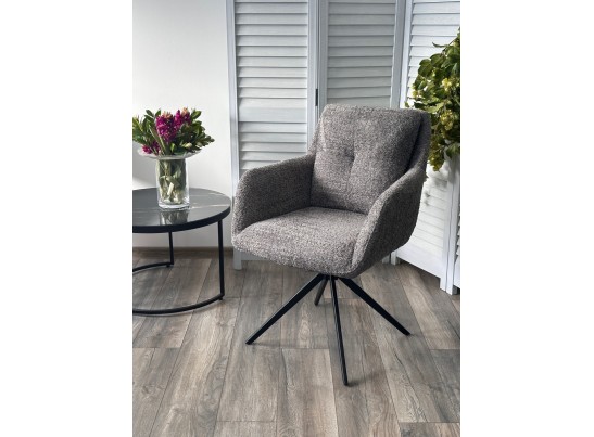 Стул MEADOW 360 град. поворот. Темно-серый XD841-16, букле / черный каркас, ®DISAUR в Набережных Челнах