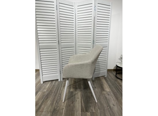 Стул BRANDY WZ2042-18 белая галька, фактурный велюр/ белый каркас в Набережных Челнах Стул BRANDY WZ2042-18 белая галька, фактурный велюр/ белый каркас в Набережных Челнах