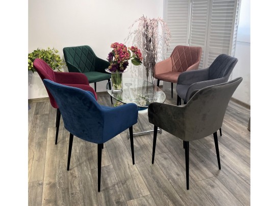 Стул BRANDY-X ГРАФИТ #14, велюр / черный каркас в Набережных Челнах