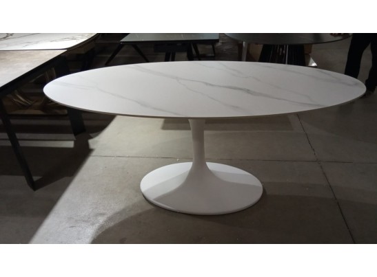 Стол AVOLA 180 MATT WHITE MARBLE SOLID CERAMIC / WHITE в Набережных Челнах