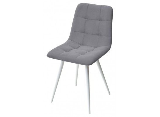 Стул CHILLI-Q серый #27, велюр / белый каркас в Набережных Челнах Стул CHILLI-Q серый #27, велюр / белый каркас в Набережных Челнах