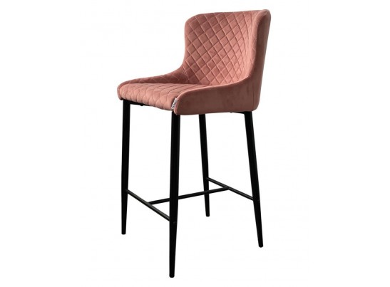 Полубарный стул ARTEMIS BLUVEL-52 PINK (H=65cm), велюр в Набережных Челнах