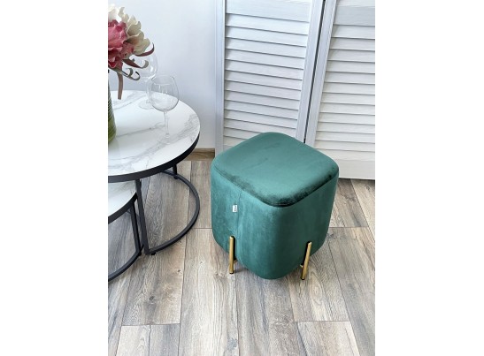 Пуф для гостиной ARES BLUVEL-78 GREEN / GOLD в Набережных Челнах