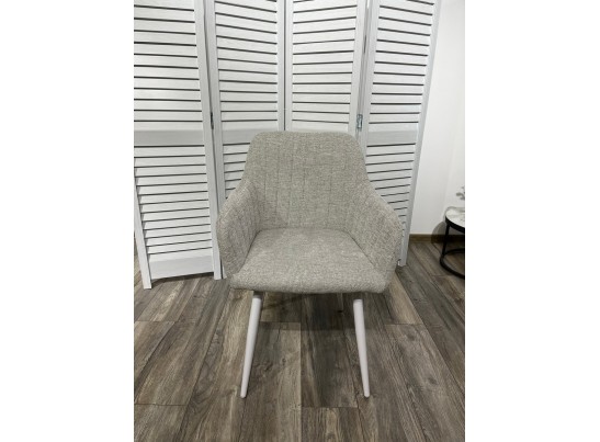 Стул BRANDY WZ2042-19 галечный серый фактурный велюр/ белый каркас в Набережных Челнах Стул BRANDY WZ2042-19 галечный серый фактурный велюр/ белый каркас в Набережных Челнах
