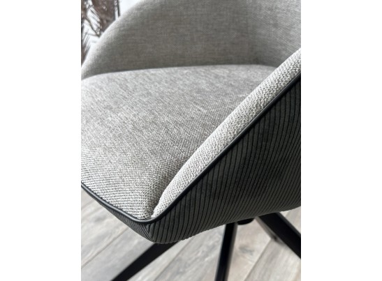 Стул TORNADO 360 град. Серый Brego-07, ткань/ темно-серый Modern-454, велюр/ черный каркас, DISAUR в Набережных Челнах