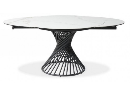 Стол BUENO 120 GLOSS GOLDEN JADE SOLID CERAMIC / BLACK, ®DISAUR в Набережных Челнах