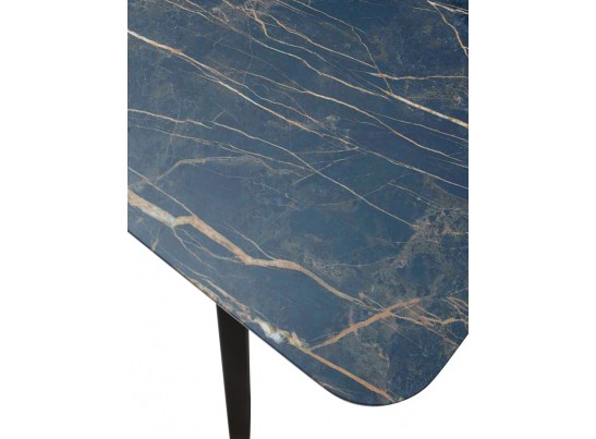 Стол АРУБА 140 нераздвижной МОНБЛАН, стекло/ ЧЕРНЫЙ каркас в Набережных Челнах