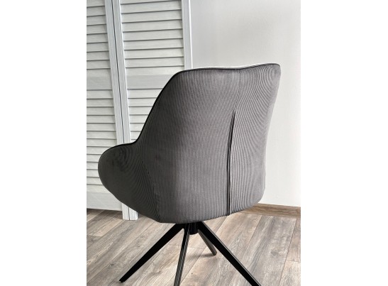 Стул TORNADO 360 град. Серый Brego-07, ткань/ темно-серый Modern-454, велюр/ черный каркас, DISAUR в Набережных Челнах