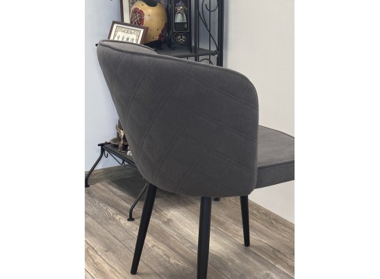 Стул МЭРИ FIESTA Молочный , велюр "антипальчиковый"/ черный каркас в Набережных Челнах