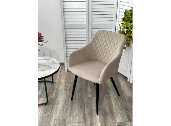 Стул BRANDY 505-7 Капучино, велюр "беспальчиковый" / черный каркас, в Набережных Челнах