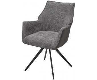 Стул BREVIS 180 град. поворот. XD841-16 Серый, букле/ GINO-457 Серый, ткань/ Черный, ®DISAUR Стул BREVIS 180 град. поворот. XD841-16 Серый, букле/ GINO-457 Серый, ткань/ Черный, ®DISAUR