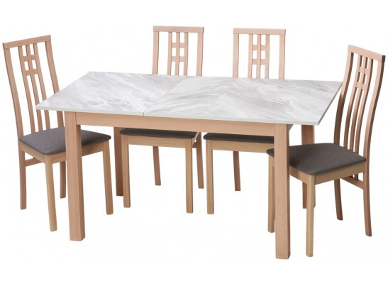 Стол TME-6931 MBH SWEDEN белый мрамор / MILKY WHITE M-City в Набережных Челнах