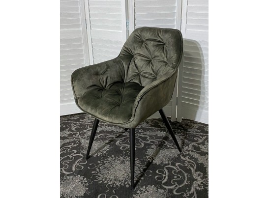 Стул MALTA 912-04 серо-зеленый, велюр/черный каркас в Набережных Челнах