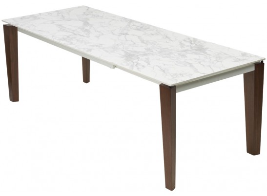 Стол ESMIR 160 MATTE ARABESCATO SOLID CERAMIC/ орех, ®DISAUR