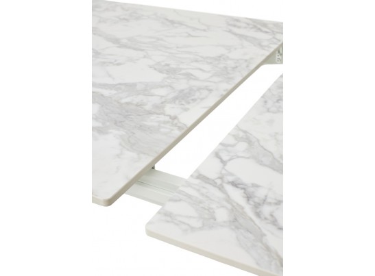 Стол ESMIR 160 MATTE ARABESCATO SOLID CERAMIC/ орех, ®DISAUR