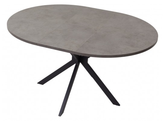 Стол ВЕГА D110 раскладной Бетон Чикаго темно-серый/ черный каркас БЕЗ НДС в Набережных Челнах