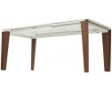 Стол ESMIR 160 MATTE ARABESCATO SOLID CERAMIC/ орех, ®DISAUR