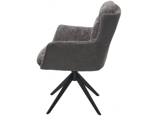 Стул GARLAND 360 град. поворот. HAGA-16 Серый, ткань/ GINO-457 Серый, ткань/ Черный, ®DISAUR