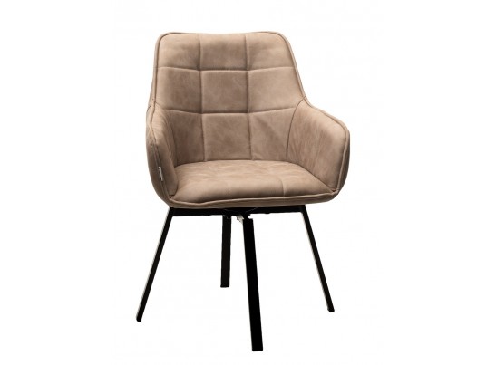 Стул MAVERICK 360 град. поворот. HK007-04 Латте, искусственная замша / черный каркас, в Набережных Челнах