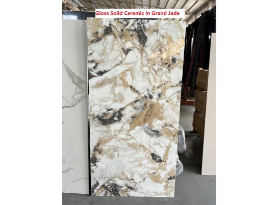 Стол ACERRA NEW 160 GLOSS GRAND JADE SOLID CERAMIC/ каркас цвета шампань, ®DISAUR в Набережных Челнах