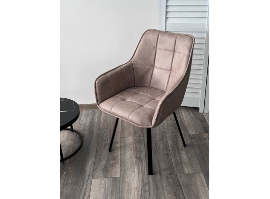 Стул MAVERICK 360 град. поворот. HK007-04 Латте, искусственная замша / черный каркас, в Набережных Челнах