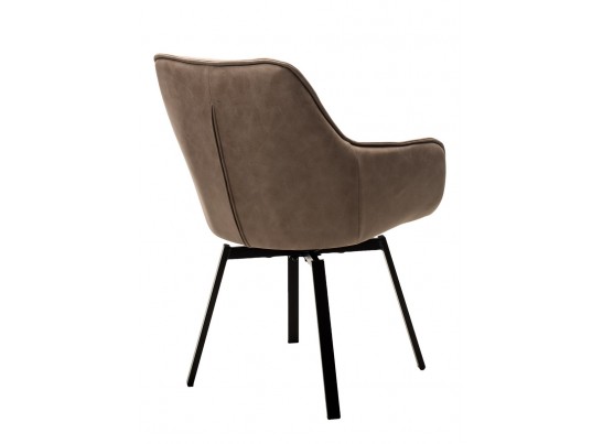 Стул MAVERICK 360 град. поворот. HK007-04 Латте, искусственная замша / черный каркас, в Набережных Челнах